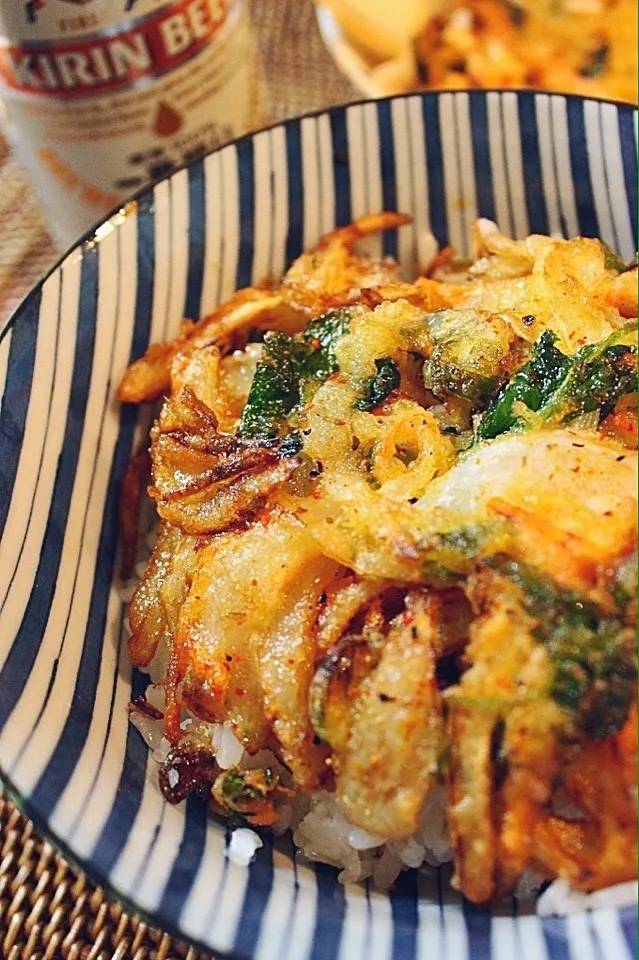 Snapdishの料理写真:野菜いろいろかき揚げ丼|はさん