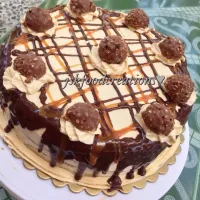 Choco Caramel Cake with Ferrero Toppings|Gaille Kenniker Santiagoさん