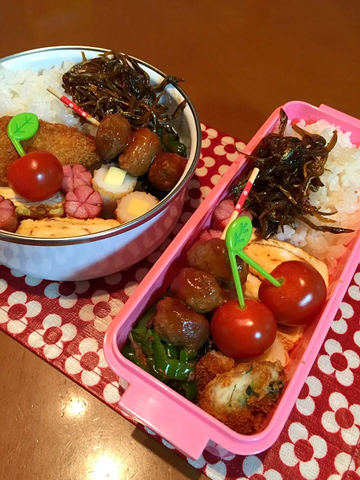 1年生学童弁当&母弁当|titosetosioriさん