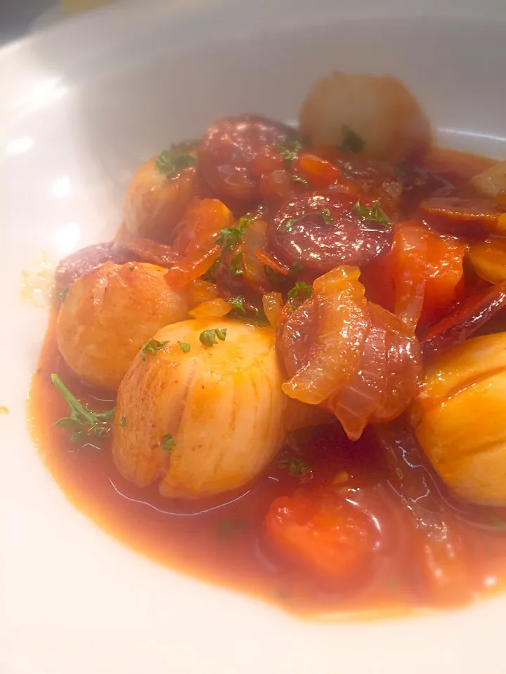 Scallop chorizo and tomato|chefben87さん