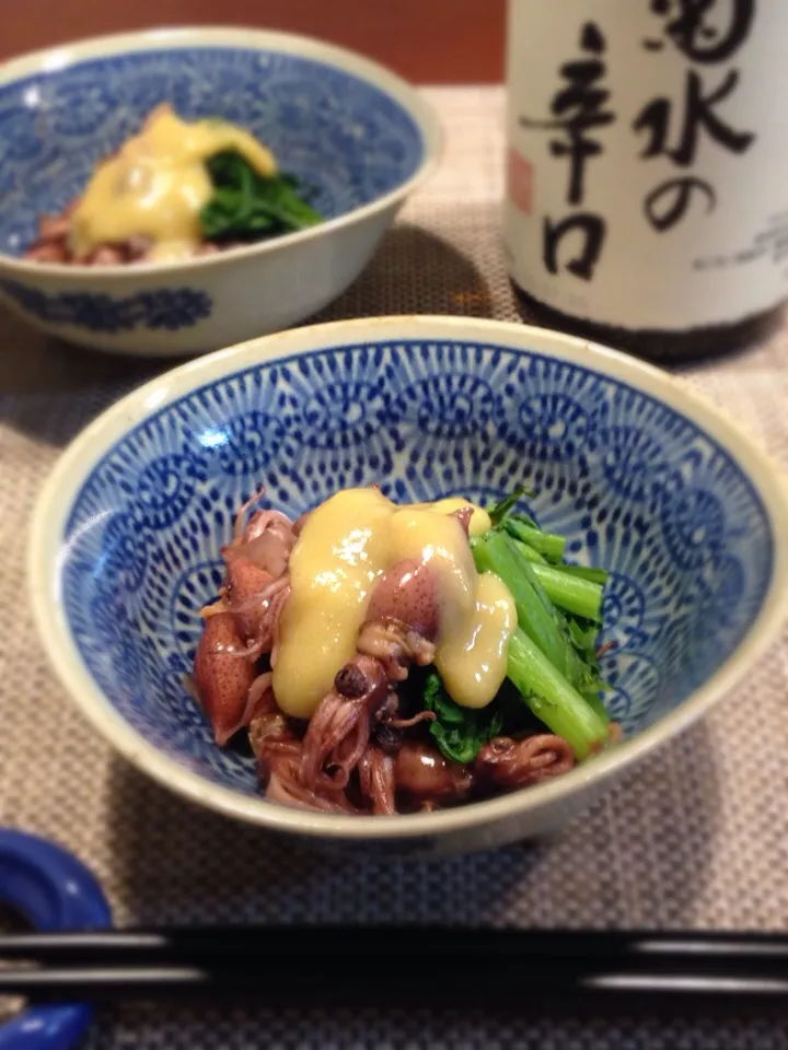 ホタルイカと春菊の酢味噌和え|hannahさん