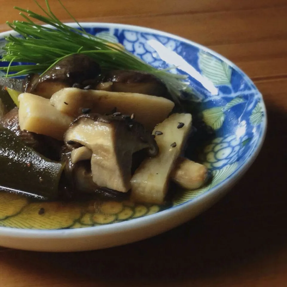 咲きちゃんの椎茸と長芋のピリ辛焼きびたし|まちまちこさん