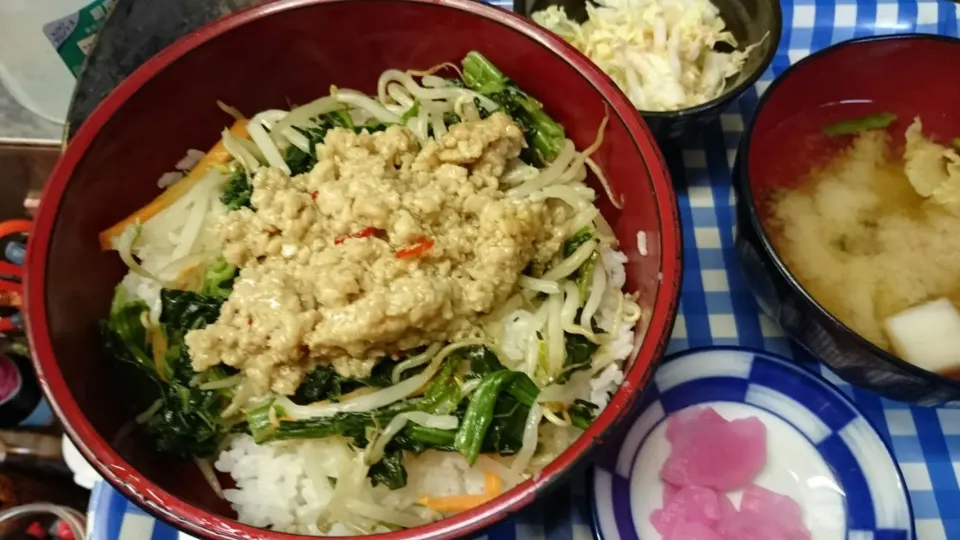 肉塩ナムル丼|かいさん