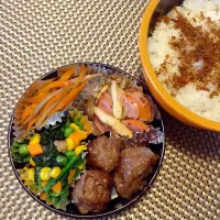 Snapdishの料理写真:03.24 旦那弁当|みーさん