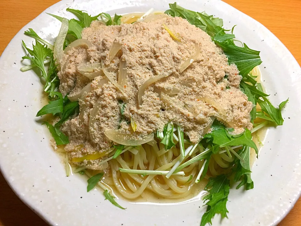 ママからのリクエストで具沢山の明太子パスタ🍽|Asa Eiさん