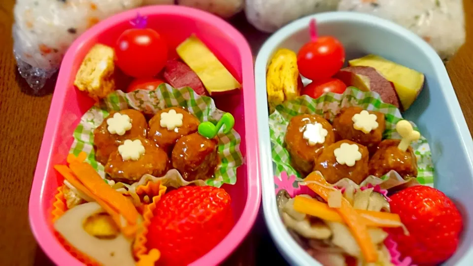 子どもたちのお弁当|ゆきてぃさん