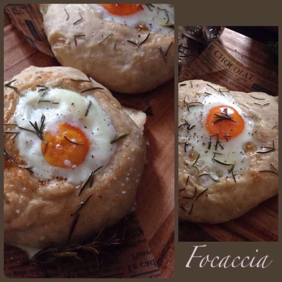 Ginger Focaccia with Egg／巣ごもりフォカッチャ|まちまちこさん