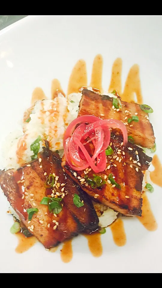 Pork belly w/ jasmine rice and fire glaze reduction|Humberto f. gonzalezさん