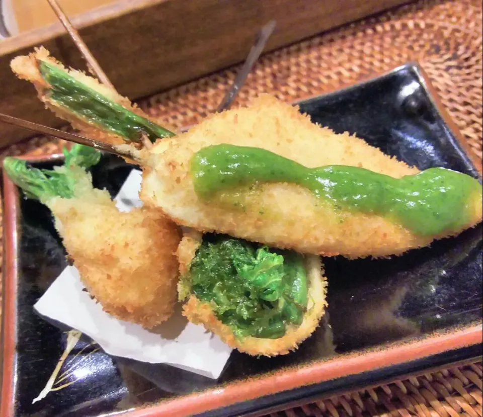 Snapdishの料理写真:fried vegetables on skewers!!|和田 匠生さん