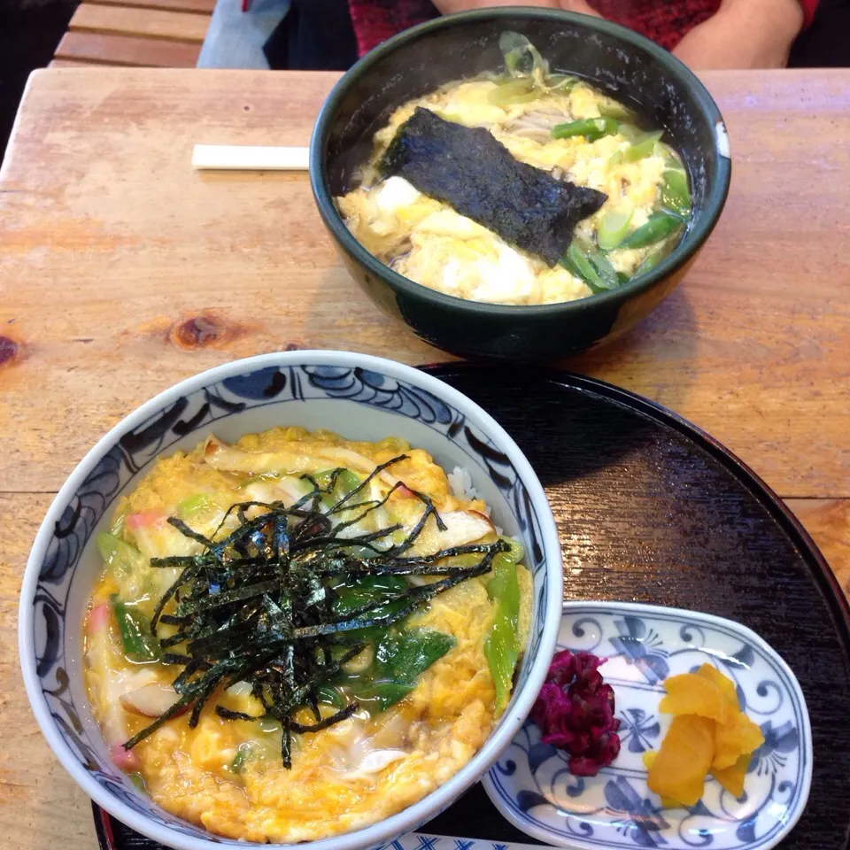 上賀茂神社で玉子丼、玉子とじ|yellowcatさん