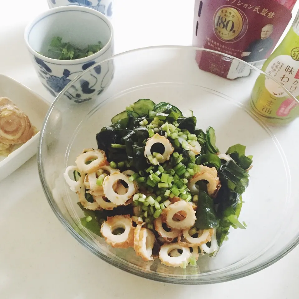 ワカメ初物をロブション醤油と胡麻油で。|麻紀子さん