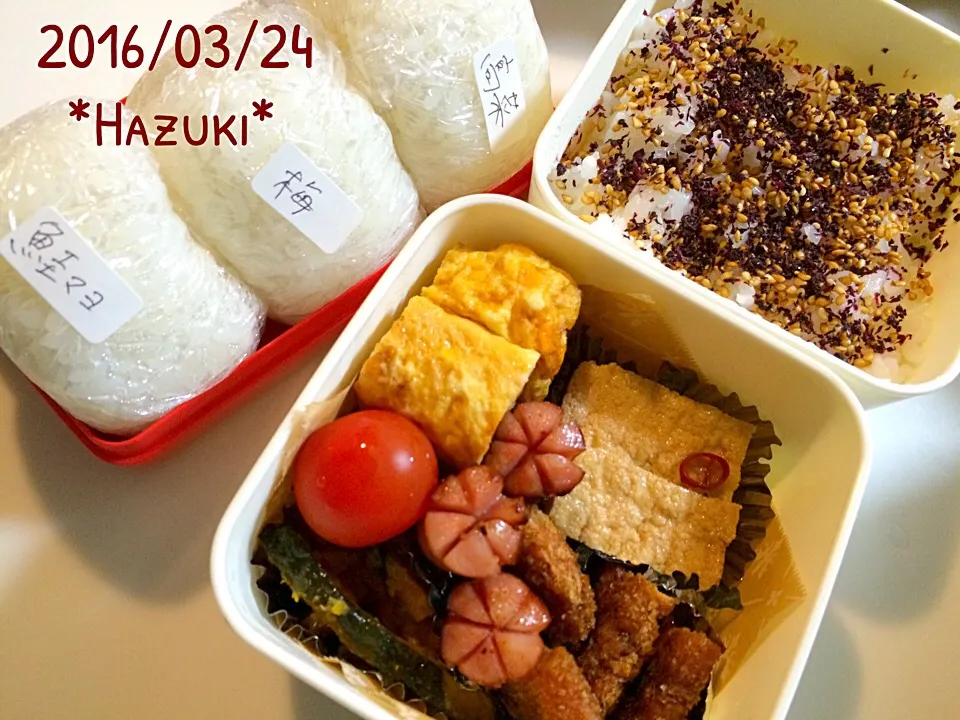 3月24日(木) 高校生息子②部活弁当|Hazukiさん