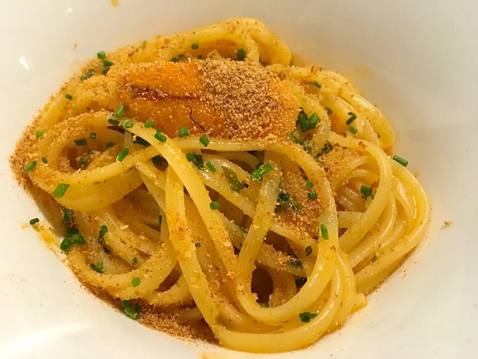 Egg Tagliolini Pasta with Japanese Sea Urchin Sauce|Agnes Chandraさん