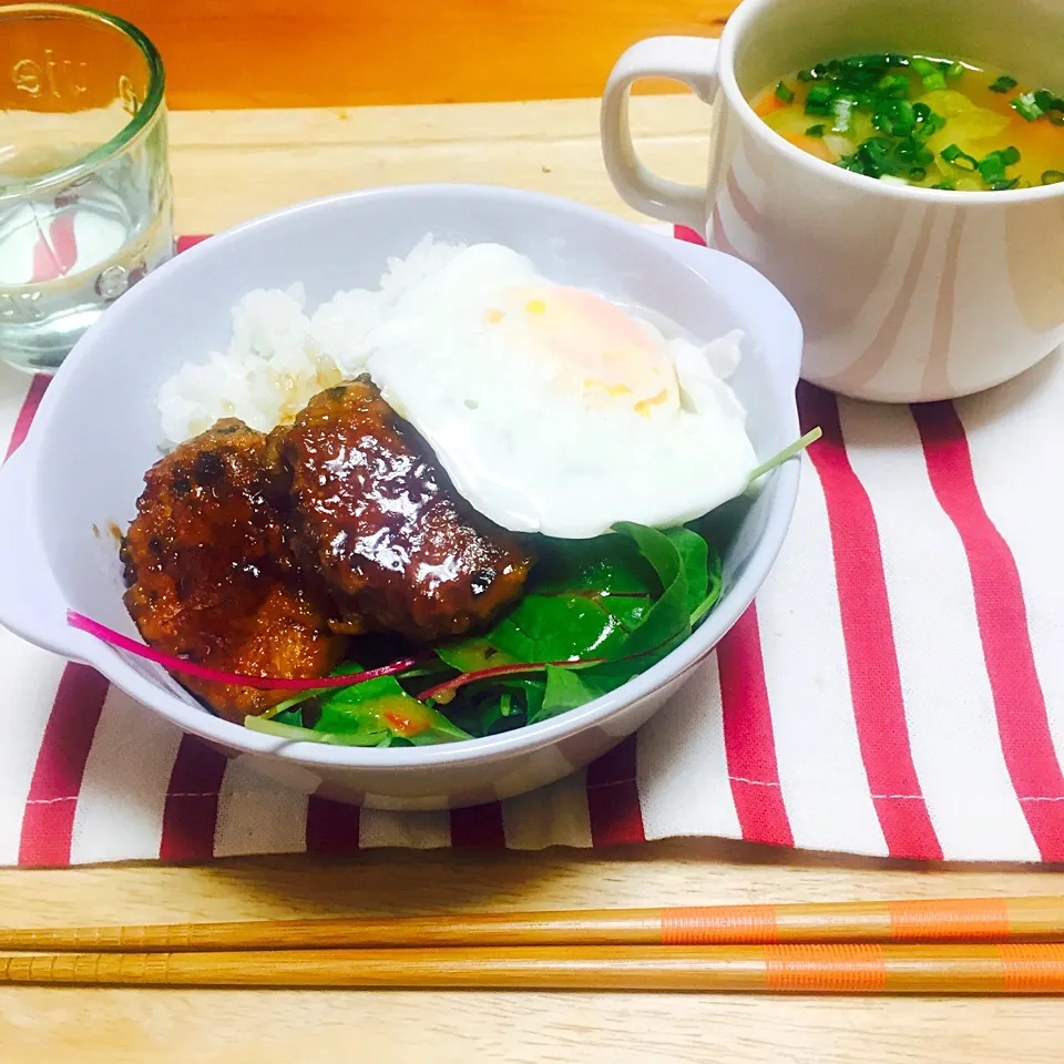 トロトロ卵と照り焼き鶏つくね丼♪|miokoさん