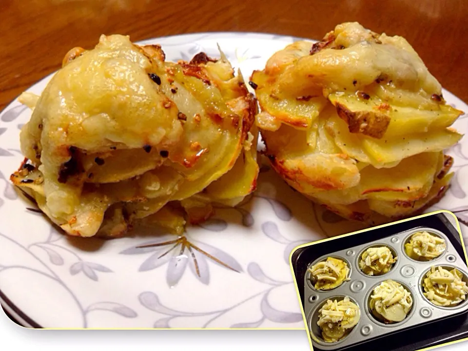 Spicy potato stack recipe ポテトスタックの作り方 - YouTube|Naomi.fさん