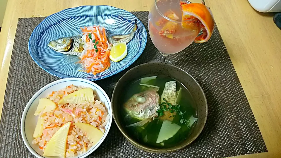 たけのこご飯❤鯛の吸い物❤鯵の南蛮漬け❤|バリィちゃんさん