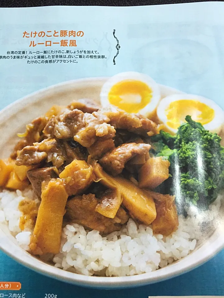 Snapdishの料理写真:たけのこと豚肉のルーロー飯風|もこさん