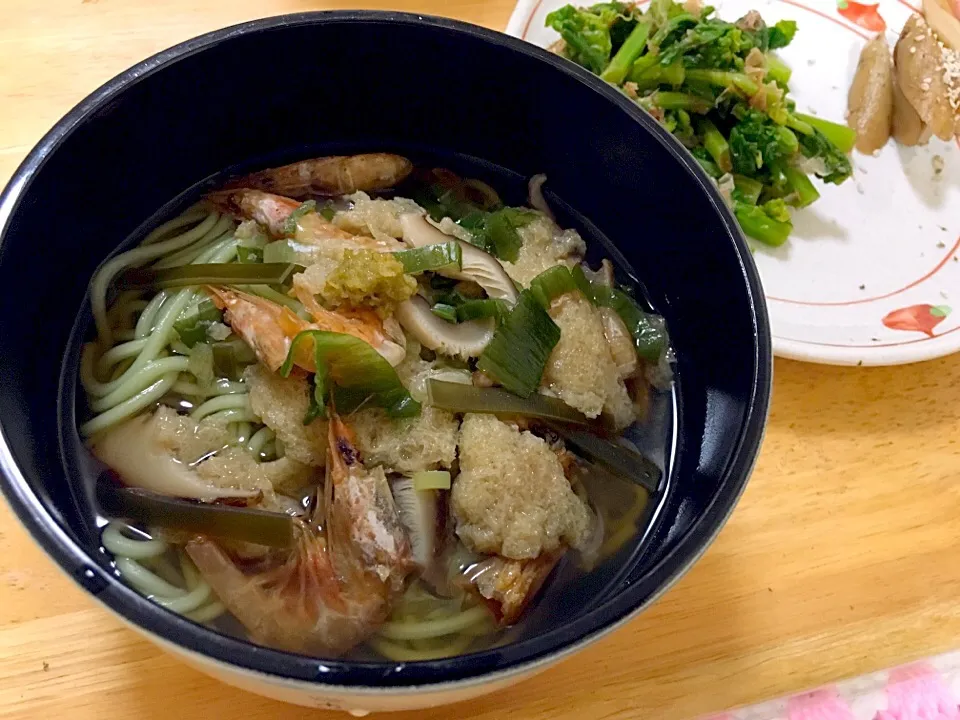 熊本のサラダ玉ねぎ・焼き海老・干し椎茸・南関あげ・柚子こしょうで煮麺|かわちさん