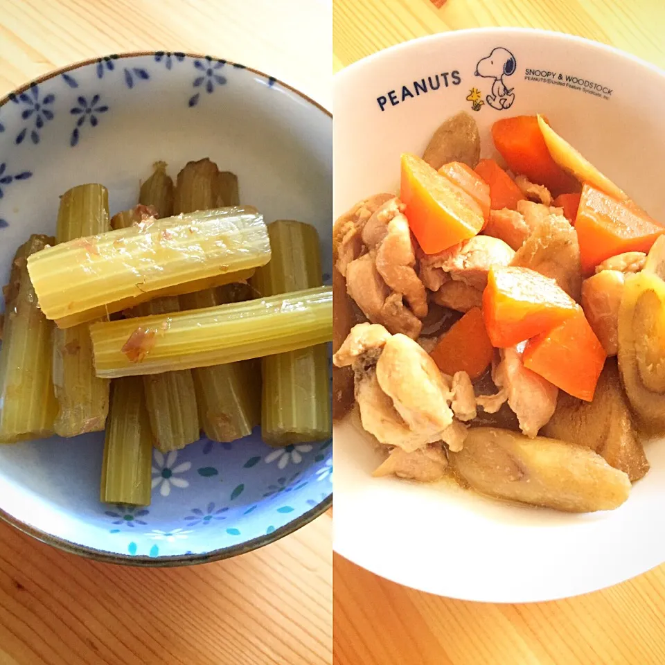 ふきの煮物と鶏肉とごぼう煮(oﾟ3ﾟb)b
鶏肉とごぼう煮は炊飯器で( ˙◊︎˙◞︎)◞︎|りいちゃさん