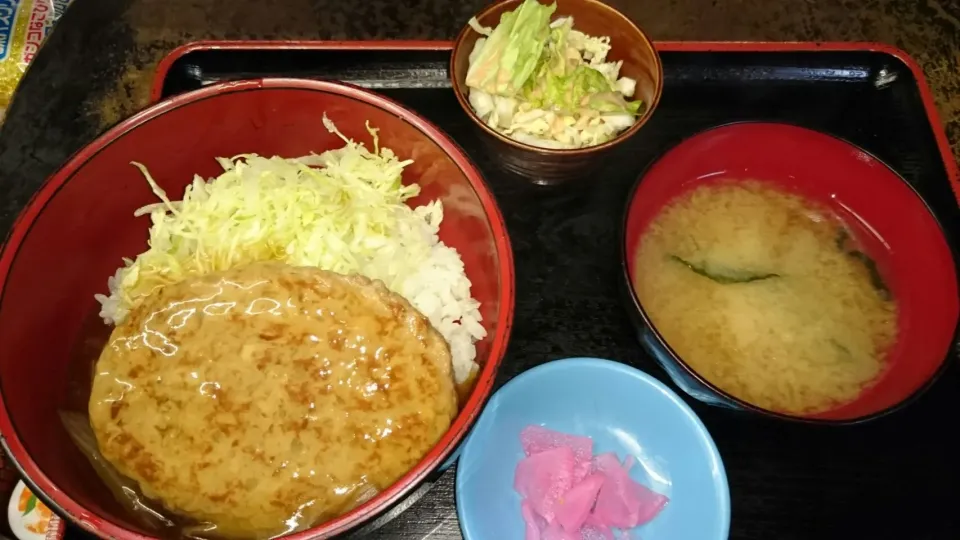 ハンバーグ生姜あんかけ丼|かいさん