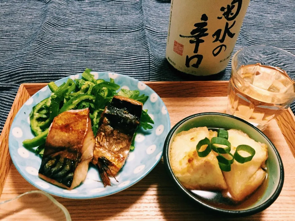 揚げだし豆腐と焼き塩さば|Mizさん