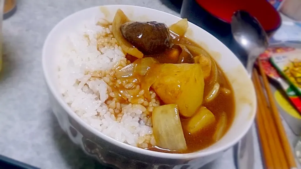 連続カレー記録１日目  しいたけカレー|ふみさん