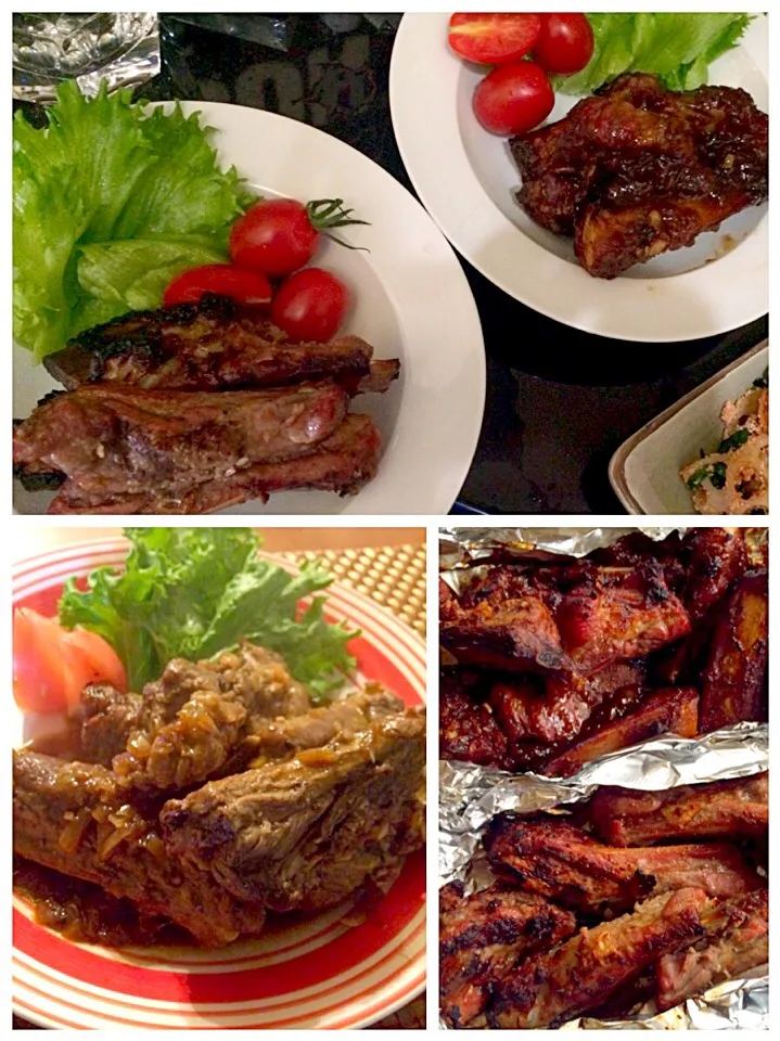 BBQ Spareribs&Roast Spareribs of Marinated apple&soy sauce rice malt🍎母直伝 秘伝BBQｽﾍﾟｱﾘﾌﾞ&shikanoさんのﾘﾝｺﾞと醤油麹のﾏﾘﾈ ﾛｰｽﾄｽﾍﾟｱﾘﾌﾞ|🌈Ami🍻さん