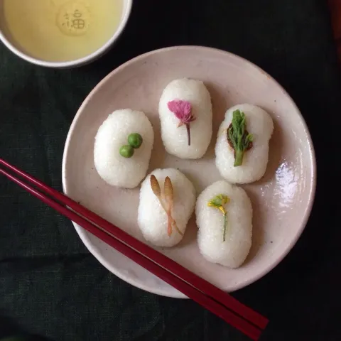 「フジッコの豆シリーズ」を使ってみたSnapdishの料理・レシピ写真:春の里山の道明寺