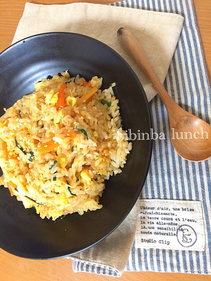 焼肉のタレでソッコービビンバ風チャーハン！|かっかさん