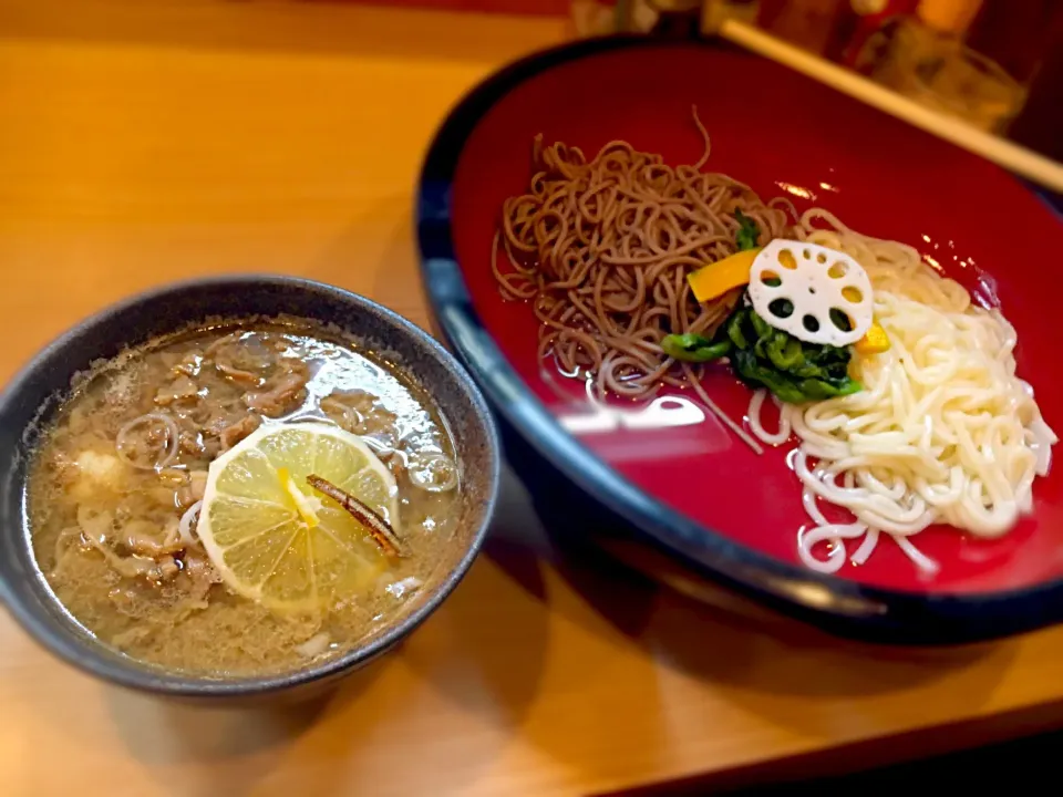 つけ鴨W並(細うどん&そば)|ちびさん