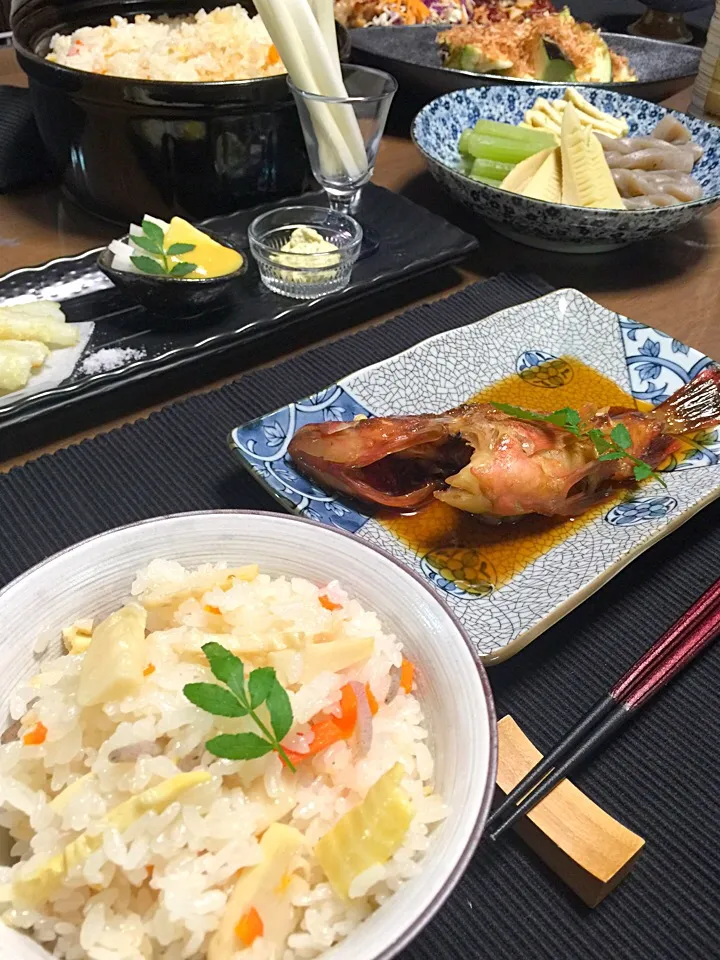 Snapdishの料理写真:おこわ風筍ご飯|yu-miさん