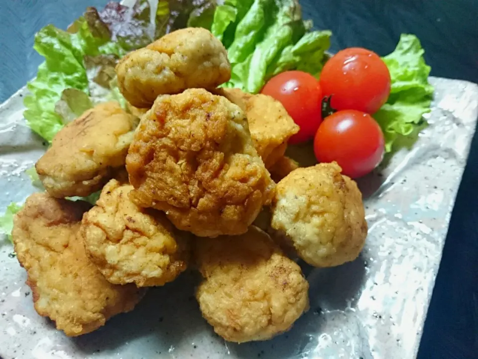 みったんさんのお豆腐鶏胸肉のふんわりチキンナゲット❤︎水切り無し。生姜たっぷりお醤油味の和風で✨|sakurakoさん