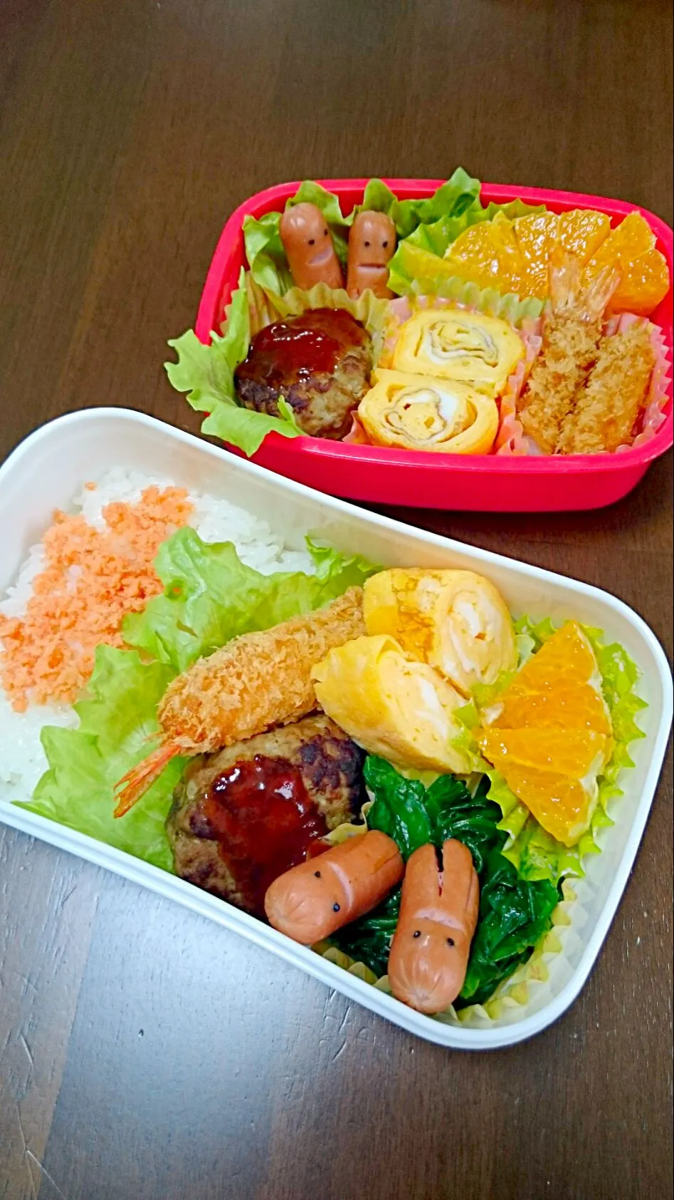 娘と私のソーセー人弁当|ちるちるさん