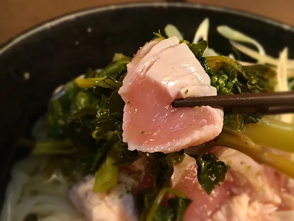 花わさびの鶏わさそうめん4|半田手延べそうめんの店 阿波や壱兆さん