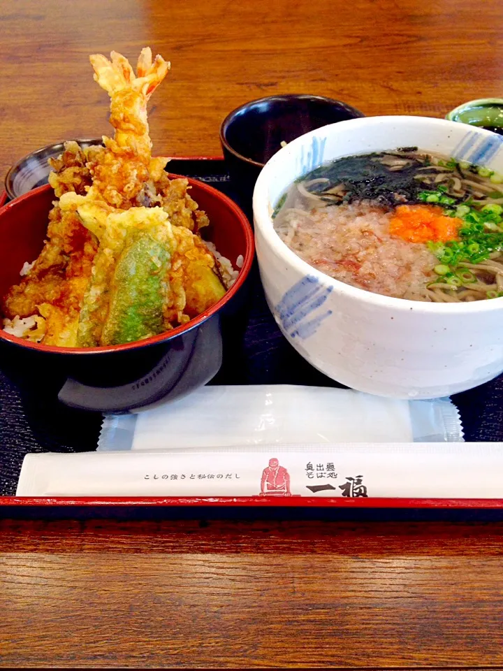 一福🍲ミニ天丼セット2016.03.29|まいりさん