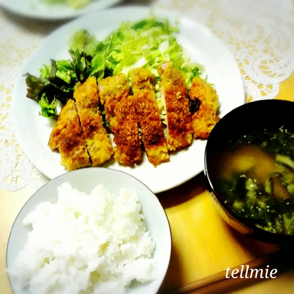 Snapdishの料理写真:トンカツの晩御飯★*|yuika☆さん