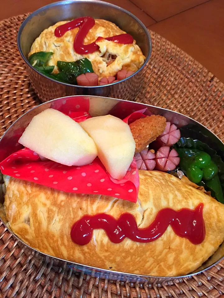 1年生学童弁当&母弁当    オムそば|titosetosioriさん