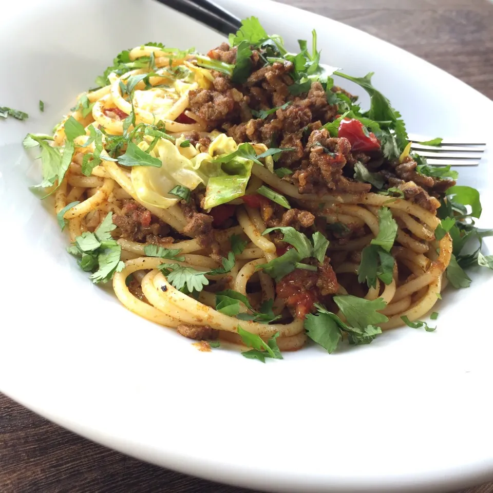 Spicy Keema の Pasta|アズフラさん