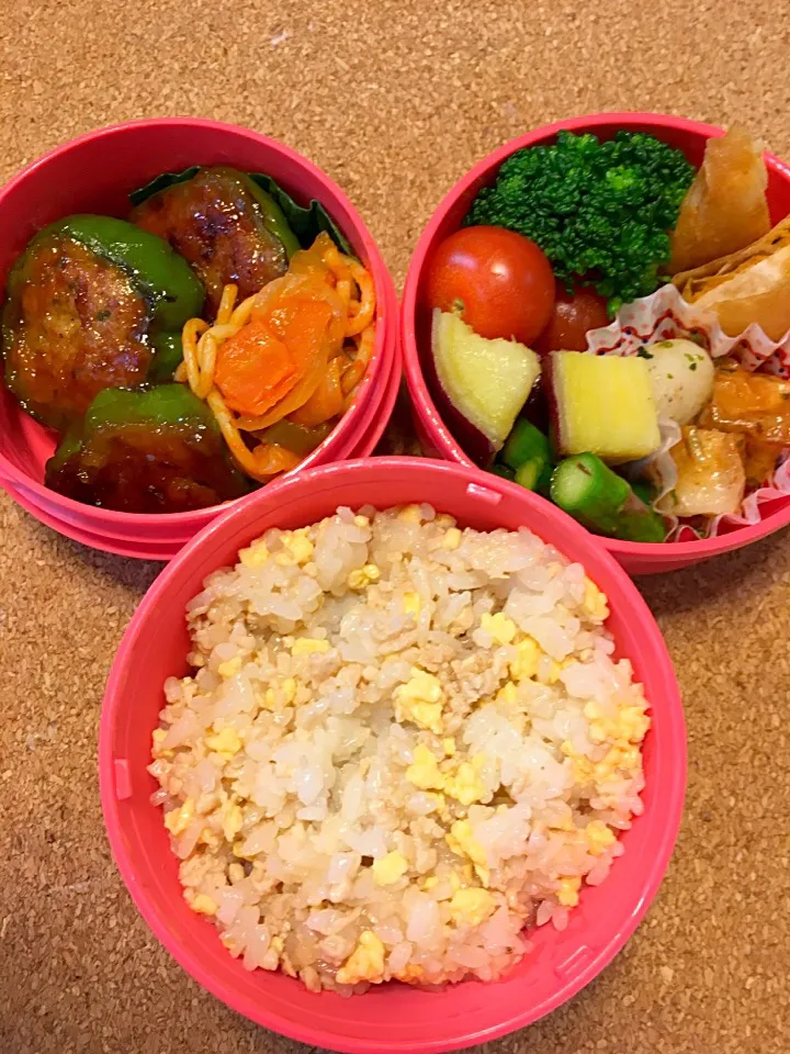 Snapdishの料理写真:塾弁 ピーマンの肉詰め弁当|tetenonさん