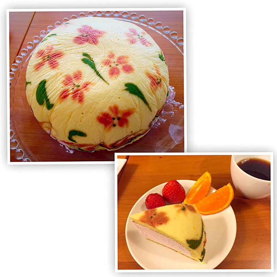 Snapdishの料理写真:桜満開🌸 デコドームのいちごムースケーキ🌸|Satomi Cafeさん