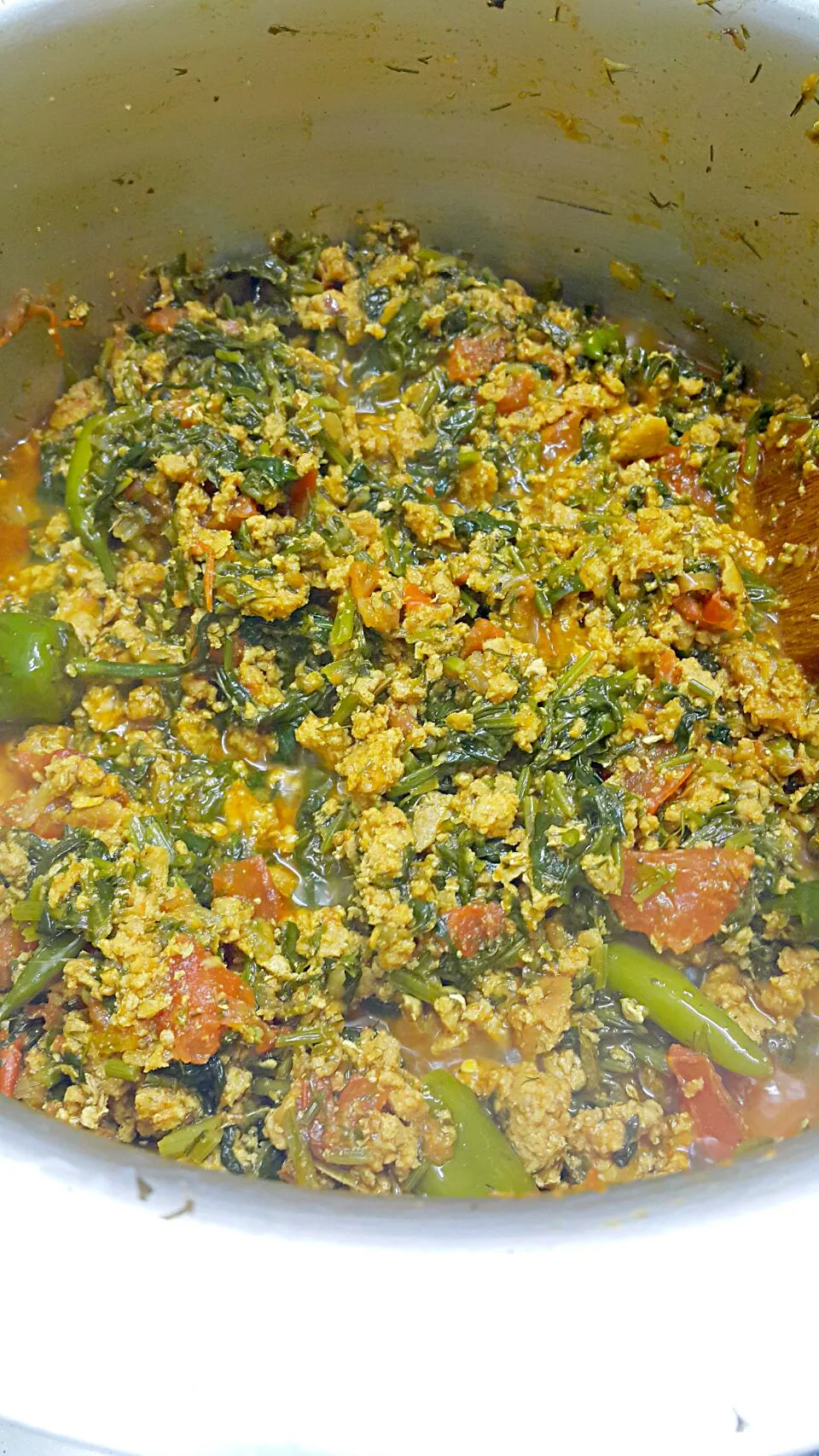 chicken mince with spinach dill n dried fenugreek :)|hinaさん