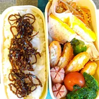 Snapdishの料理写真:4/1旦那弁当(/*´ `)/♡|mechikoさん