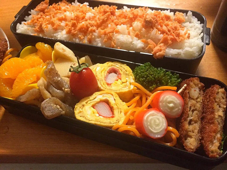 Snapdishの料理写真:4/1 今日の高校男子部活弁当^_^|chunさん