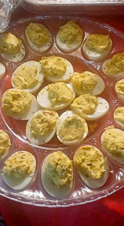 Deviled Eggs from #Easter Family #Holidays/Celebrations #Eggs #Side dish #Snack/Teatime #Appetizer 🐰 💞🐰|Alisha GodsglamGirl Matthewsさん