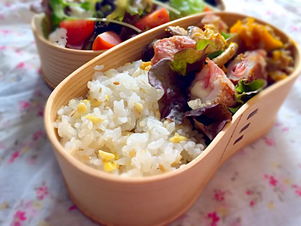 ピーマンとランチョンミートのチャンプルー弁当|たんさん