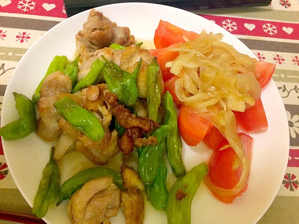 ししとうと鶏肉の炒め物|みほ＊＊＊さん