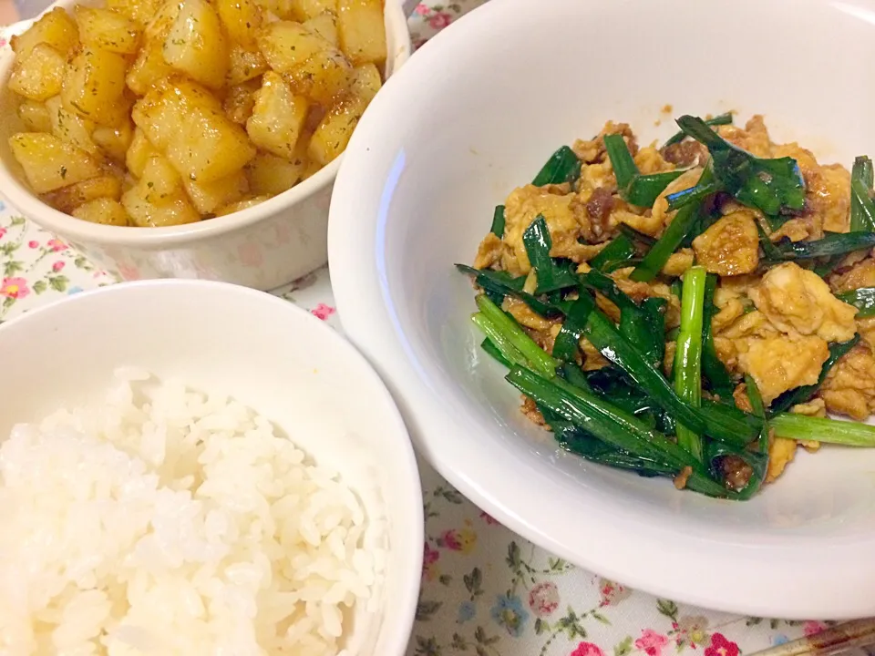 豚ニラと、照り焼き芋|みほ＊＊＊さん