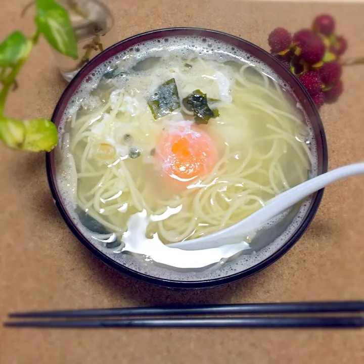 Snapdishの料理写真:糖質0麺使用、納豆ラーメン|Shala0307 ライザップで糖質制限中さん