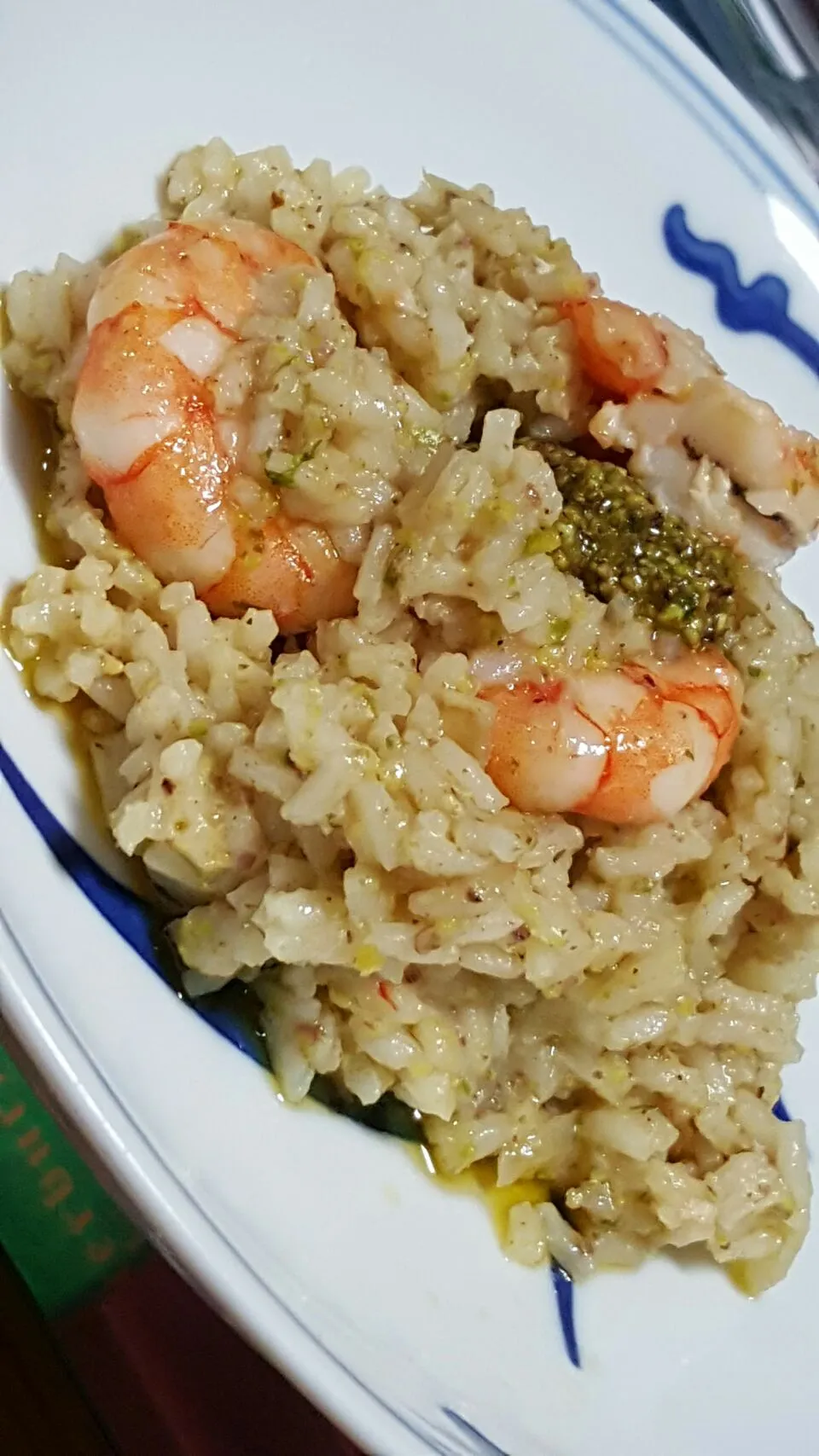 Risotto with pistacchio pesto and prawns|Li Jiaoさん