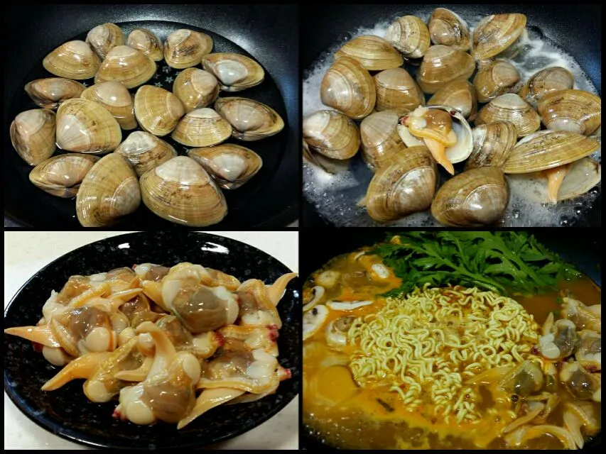 noodle soup with clams|steven z.y.さん